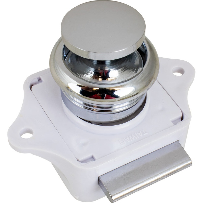Sea-Dog Push Button Rim Latch – Chrome Plated Brass [224300-1]