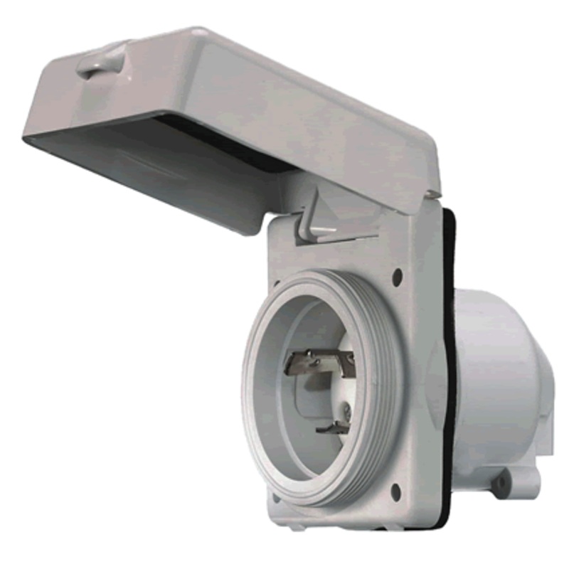 Hubbell Inlet Non Metallic White 30a [HBL303NMBL]