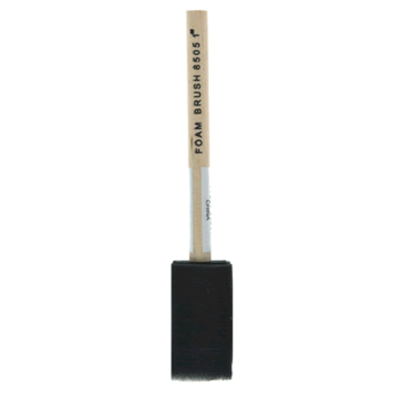 Linzer Foam Brush Wood Handle 1″ [8505-1]