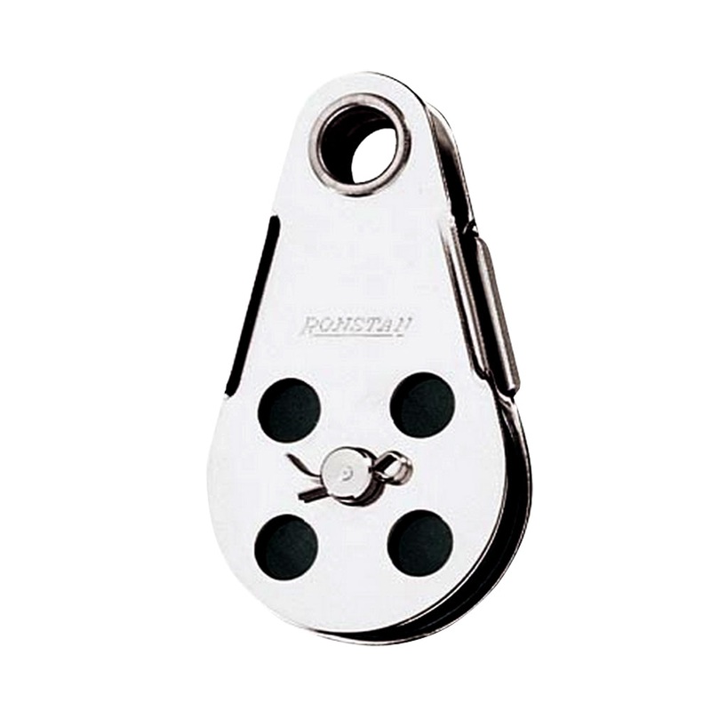 Ronstan Wire Block – Tubular Rivet Head w/Removable Nylatron Sheave – 45mm (1-3/4″) Sheave Diameter [RF103]