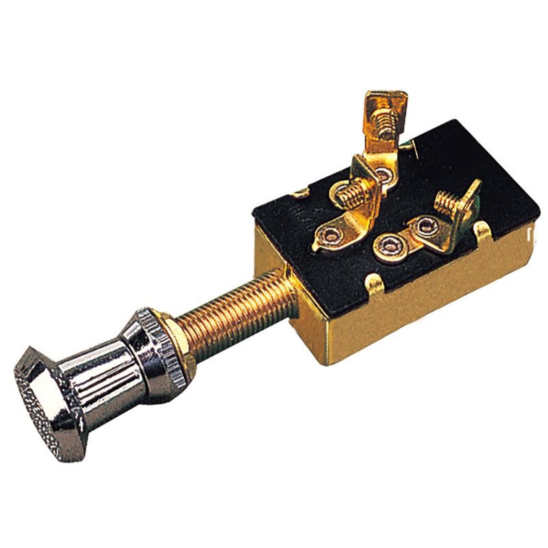 Sea-Dog 3 Position 1 Circuit Push-Pull Switch – Stamped Brass [420410-1]