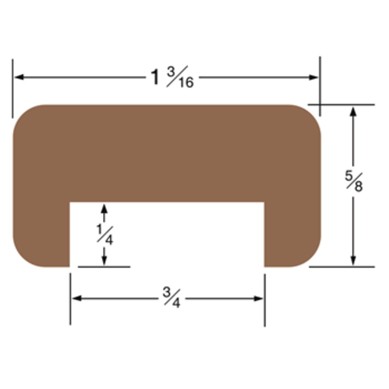 Seateak Bulkhd Mldng 3/4″ Track Stra [60825]