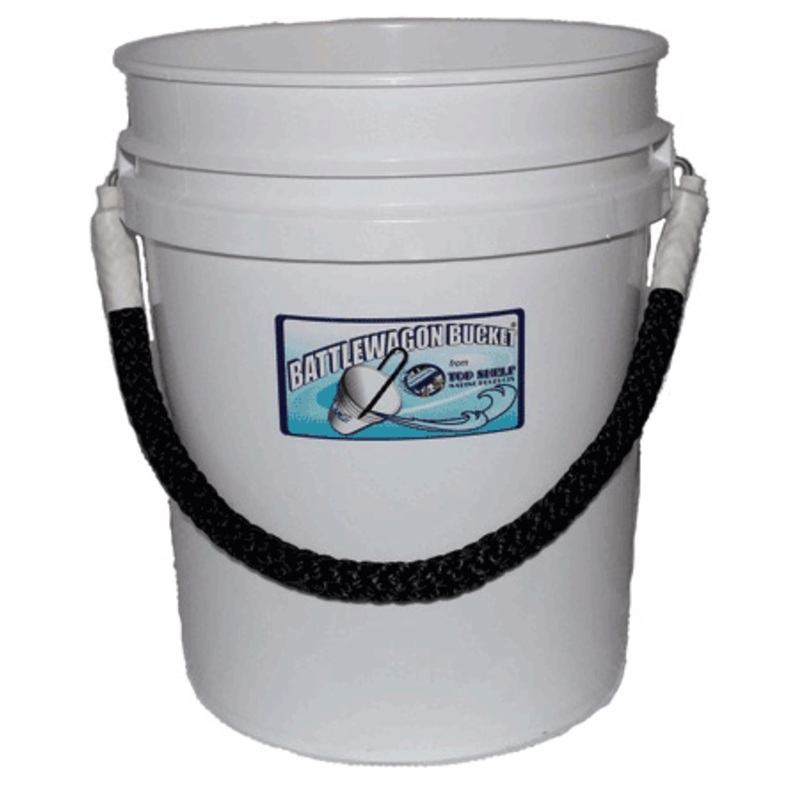 Top Shelf Marine Bucket Wh W/ Black Handle [02-BWBWB]
