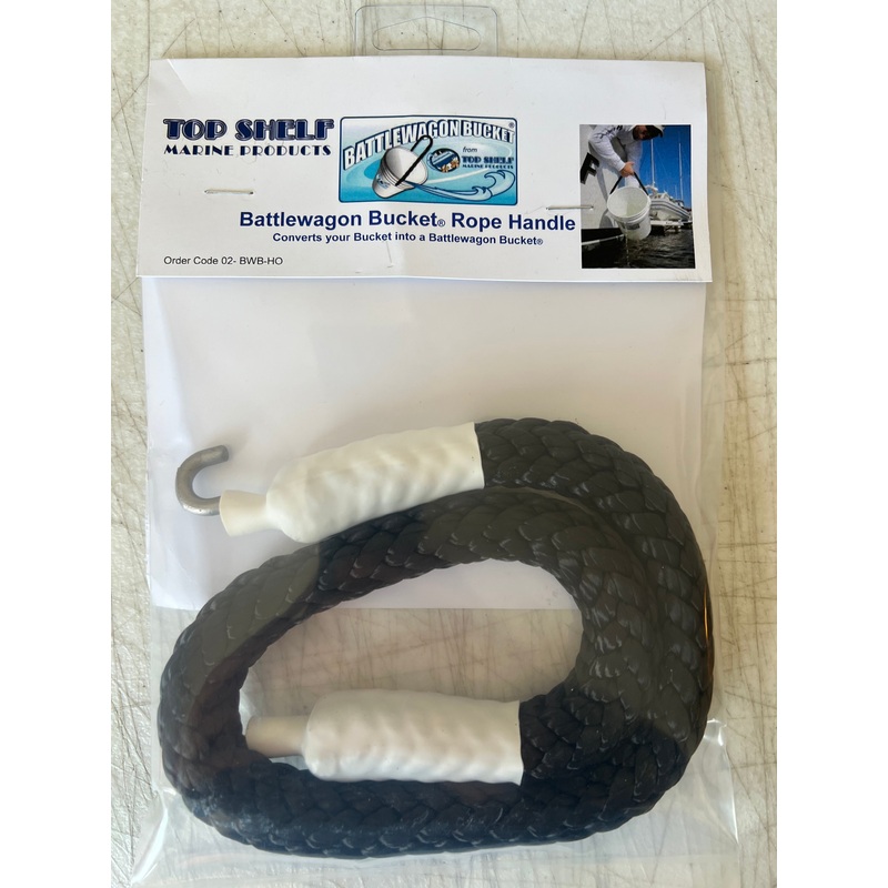 Top Shelf Marine Rope Handle Only Black/White [02- BWB-HO-BW]