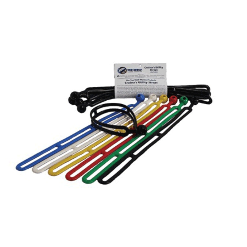 Top Shelf Marine Utility Straps (6 Pk) Black [02-CUS-BL]
