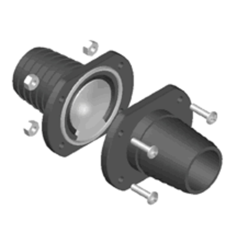 T-H Marine Scupper In Line 3/4″ [ILS-750-DP]