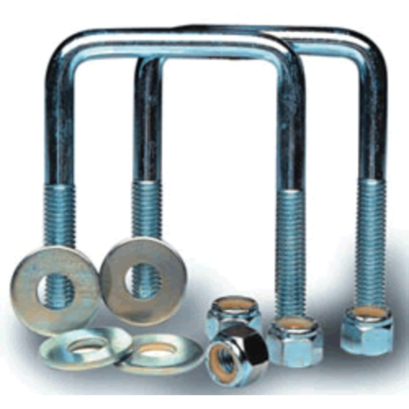 Tie Down U-Bolts Sq 1/2×2-1/8×4 Zinc [86204]