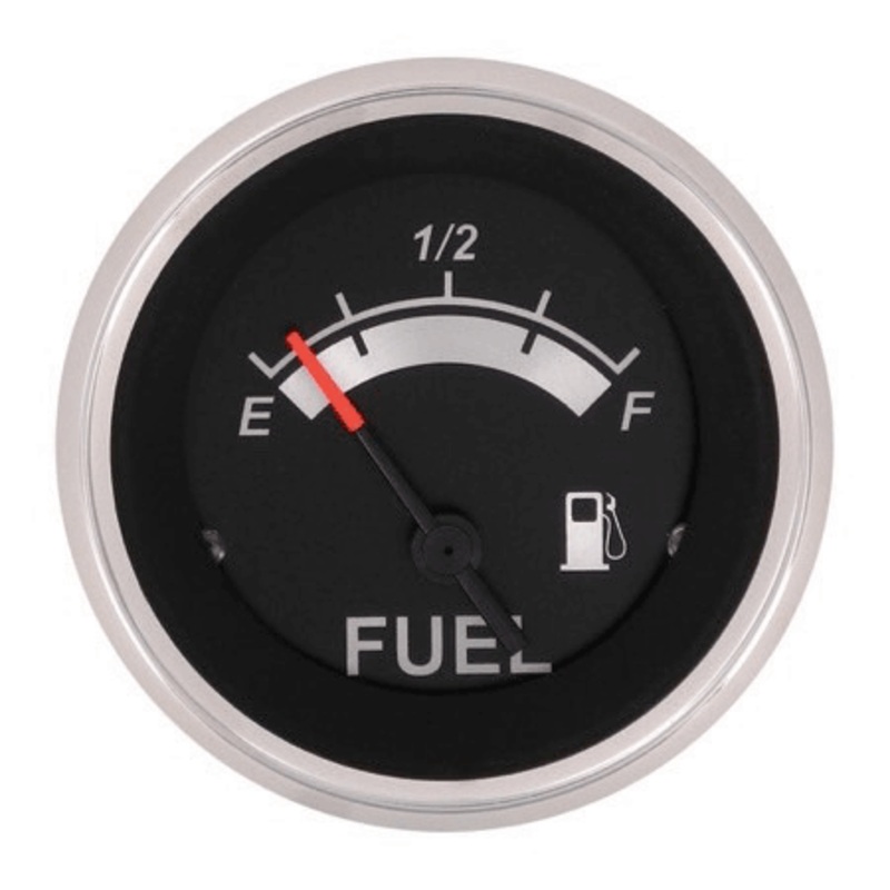 Seastar Fuel Gauge Black Sterling 2″ [67021P]