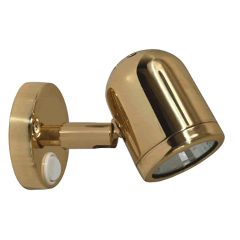 Scandvik Read Light Brass W/Bulb [P19050]