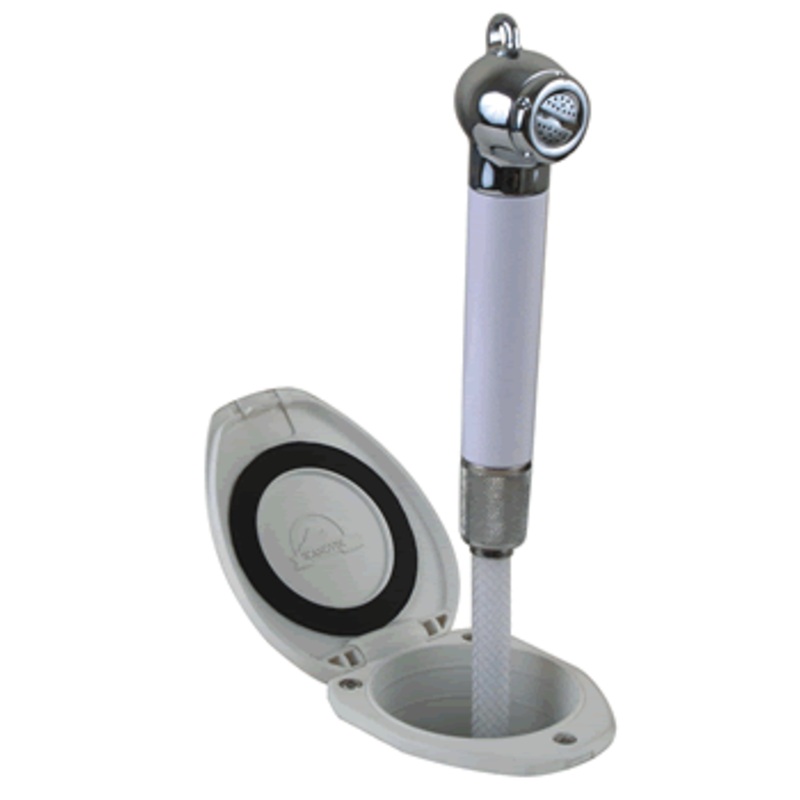 Scandvik Recessed Shwr W/6′ Hose White [12106P]