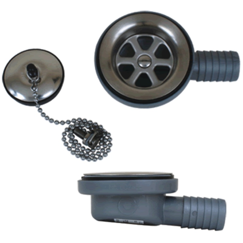 Scandvik Sink Drain W/ Stopper [10306P]