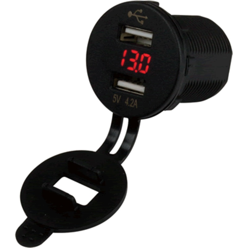 Sea-Dog Dual Usb W/ Hidden Voltmeter [426517-1]