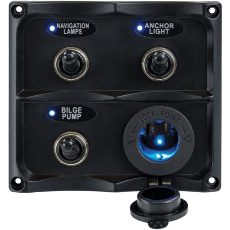 Sea-Dog Switch Panel W/ Socket [424623-1]