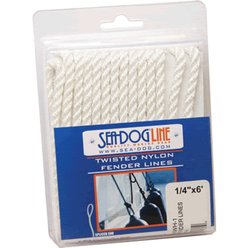 Sea-Dog Twisted Fl 1/4″X6’White (PR) [301106006WH-1]