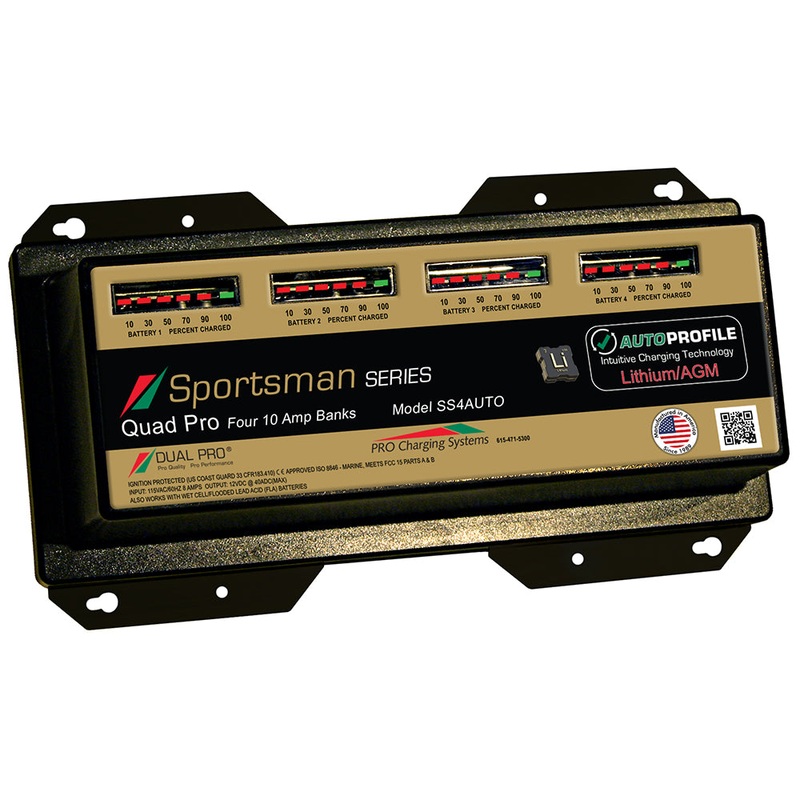 Dual Pro SS4 Auto 40A – 4-Bank Lithium/AGM Battery Charger [SS4AUTO]