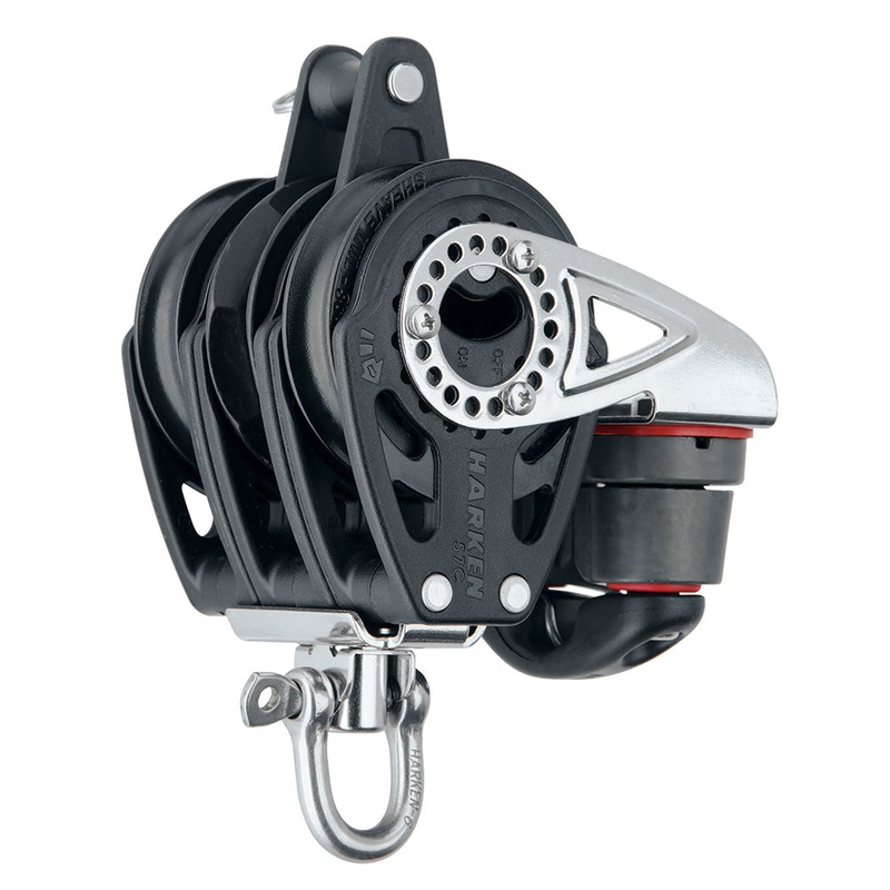 Harken 57mm Triple Carbo Block – Swivel, Becket, Cam Cleat [2141]