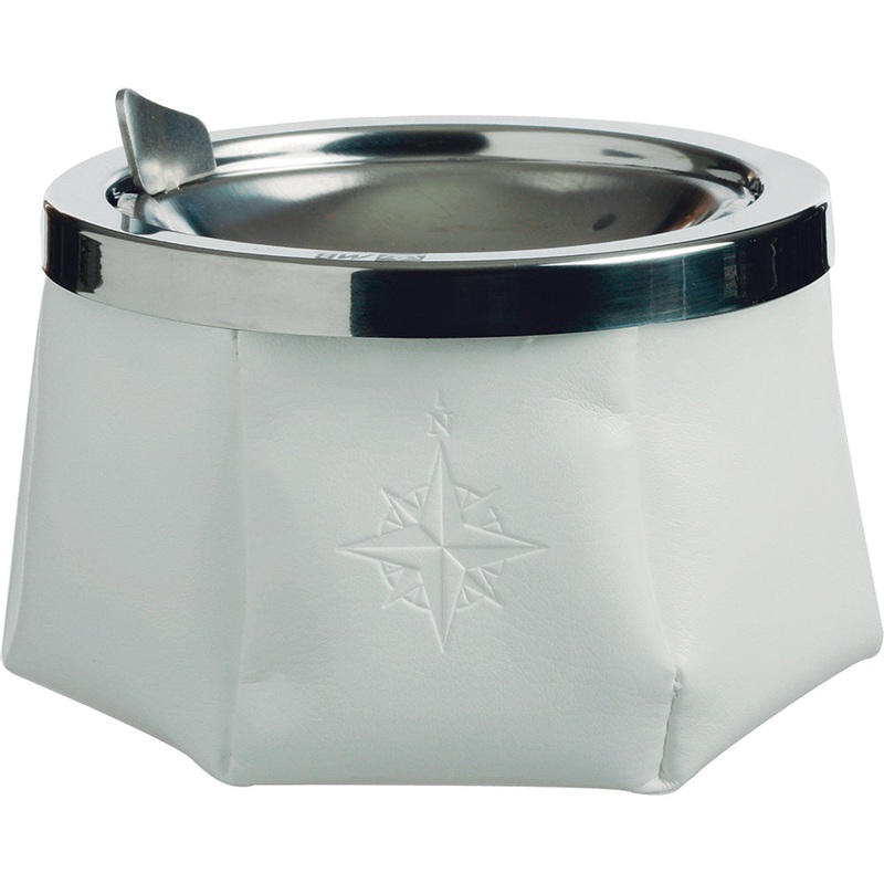Marine Business Windproof Ashtray w/Lid – White [30102]