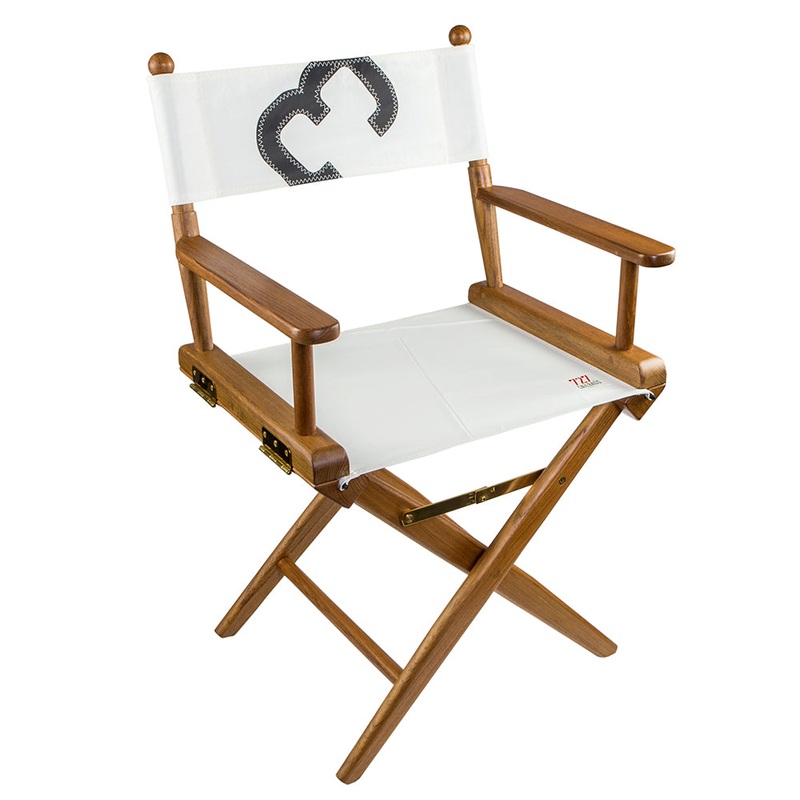 Whitecap Directors Chair w/Sail Cloth Seating – Teak [61044]