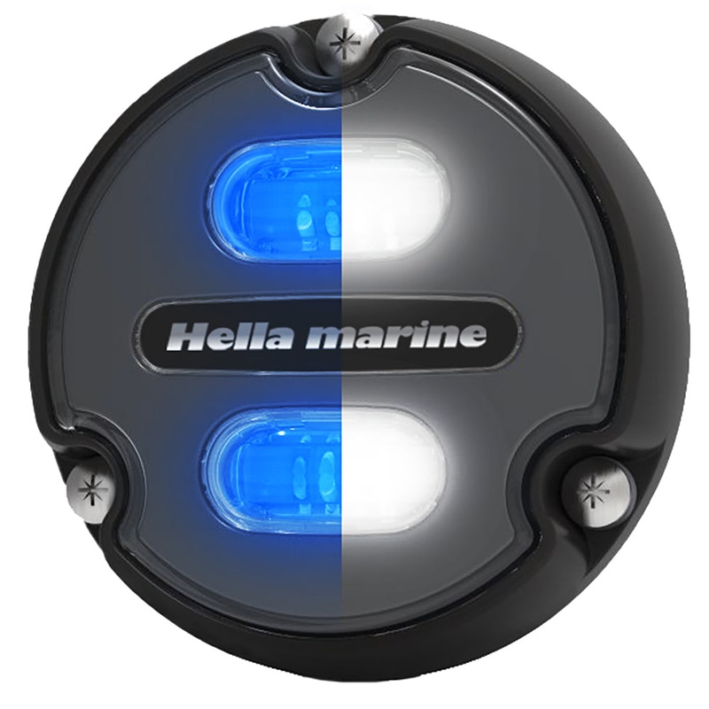 Hella Marine Apelo A1 Blue White Underwater Light – 1800 Lumens – Black Housing – Charcoal Lens [016145-001]