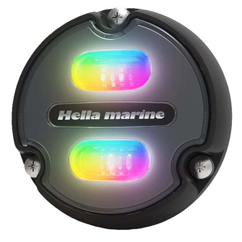 Hella Marine Apelo A1 RGB Underwater Light – 1800 Lumens – Black Housing – Charcoal Lens [016146-001]