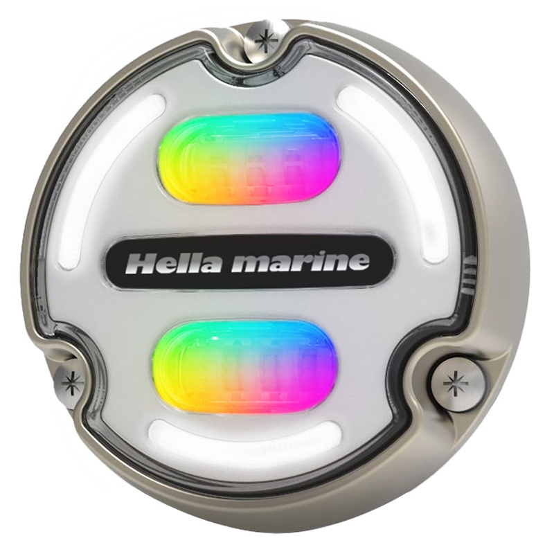 Hella Marine Apelo A2 RGB Underwater Light – 3000 Lumens – Bronze Housing – White Lens w/Edge Light [016148-101]