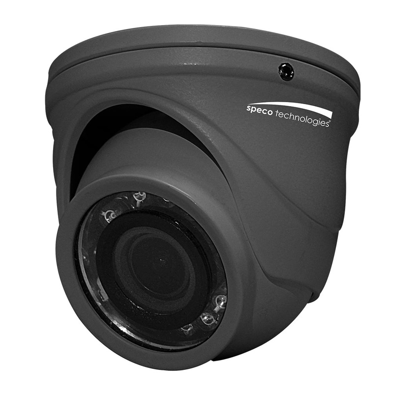 Speco 4MP HD-TVI Mini IR Turret w/2.9mm Lens – Grey [HT471TG]