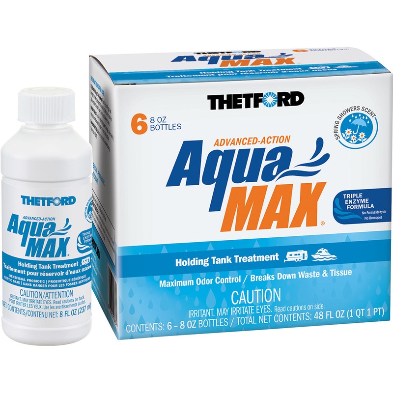 Thetford AquaMax Holding Tank Treatment – 6-Pack – 8oz Liquid – Spring Shower Scent [96634]