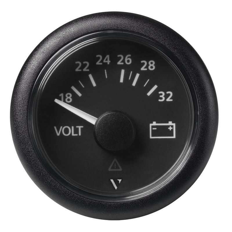 Veratron 52mm (2-1/16″) Viewline Voltmeter 18-32V – Black Dial  Bezel [A2C59512458]