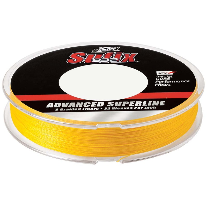 Sufix 832 Advanced Superline Braid – 10lb – Hi-Vis Yellow – 300 yds [660-110Y]