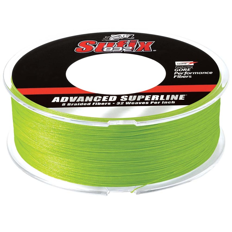 Sufix 832 Advanced Superline Braid – 20lb – Neon Lime – 600 yds [660-220L]