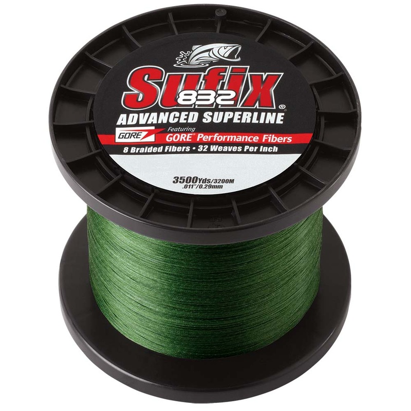 Sufix 832 Advanced Superline Braid – 30lb – Low-Vis Green – 3500 yds [660-430G]