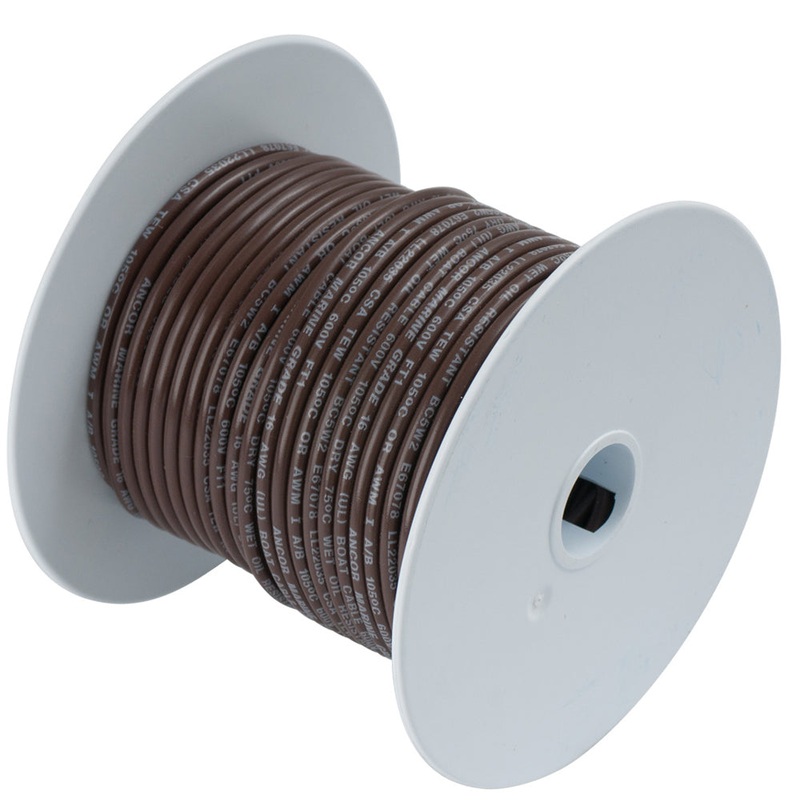Ancor Brown 18 AWG Tinned Copper Wire – 35′ [180203]