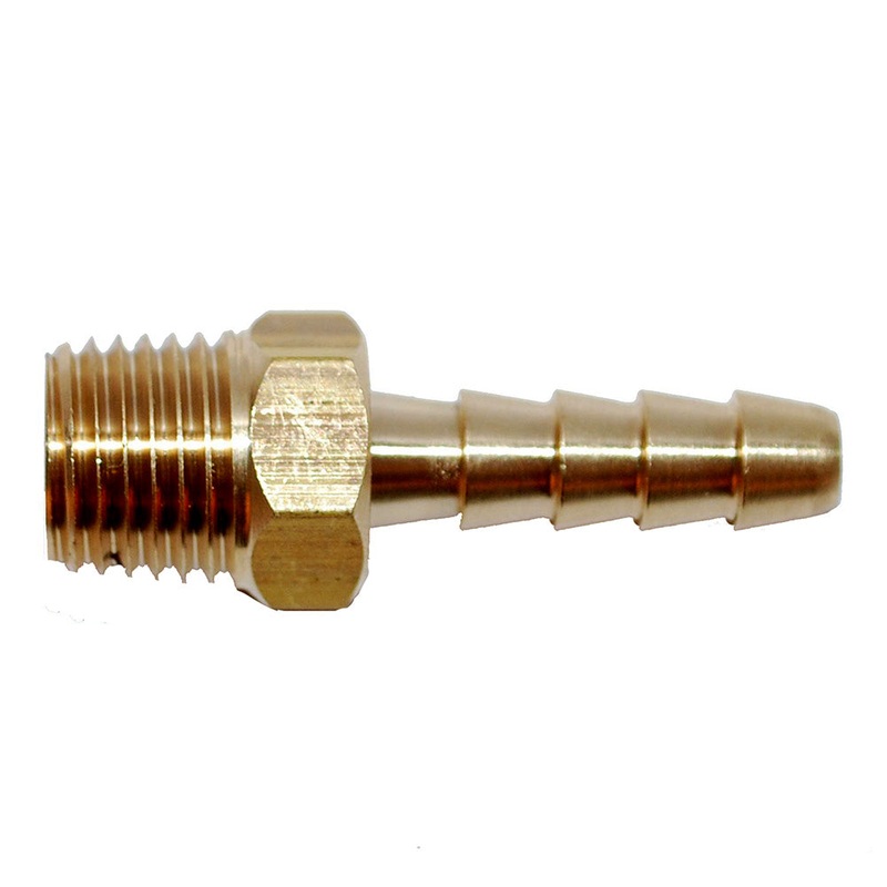 Attwood Universal Brass Fuel Hose Fitting – 1/4″ NPT x 3/8″ Barb [14540-6]