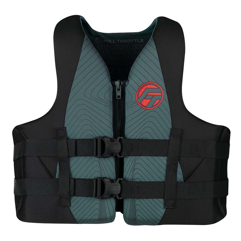 Full Throttle Adult Rapid-Dry Life Jacket – S/M – Grey/Black [142100-701-030-22]