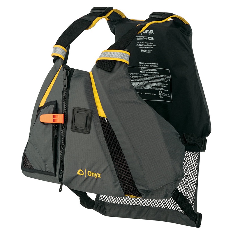 Onyx Movement Dynamic Paddle Sports Vest – Yellow/Grey – M/L [122200-300-040-18]