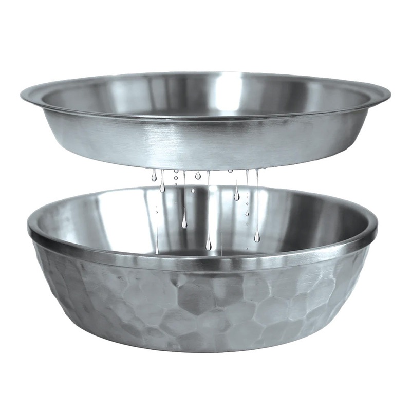 Toadfish Seafood Bowl – 12″ – Stainless Steel – 2 Layer Serving Bowl [8073]