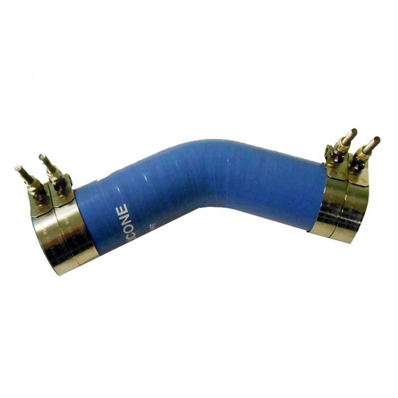 Trident Marine 2-1/2″ ID 45 Blue Silicone Molded Wet Exhaust Elbow w/4 T-Bolt Clamps [242V2120-S/S]