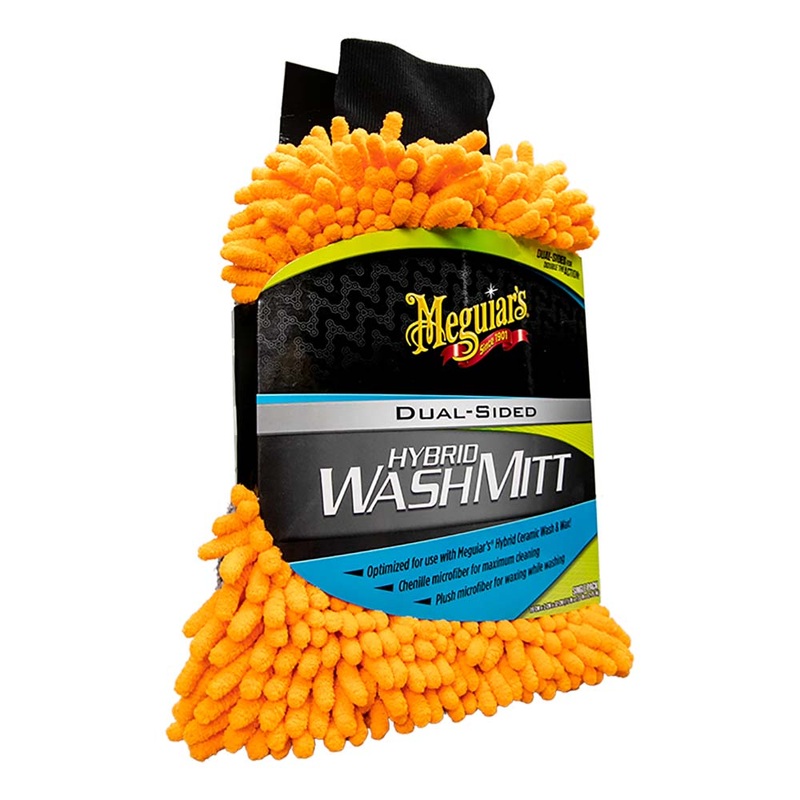 Meguiars Hybrid Wash Mitt – Extremely Plush Microfiber Wash Mitt f/Gently Waxing While Washing [X210200]