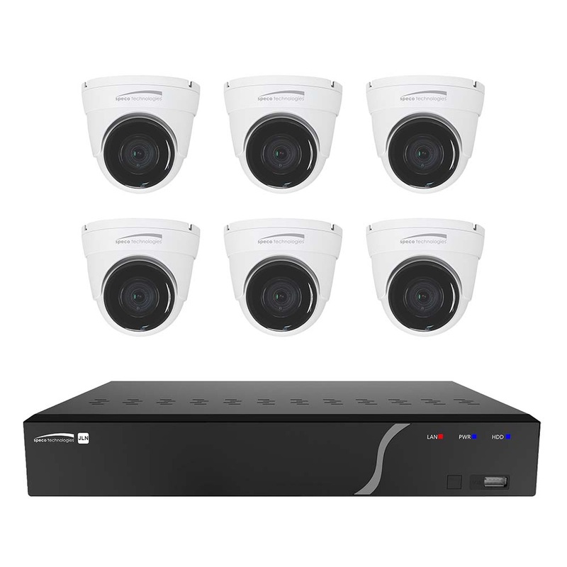 Speco 8 Channel NVR Kit w/6 Outdoor IR 5MP IP Cameras 2.8mm Fixed Lens – 2TB [ZIPK8N2]
