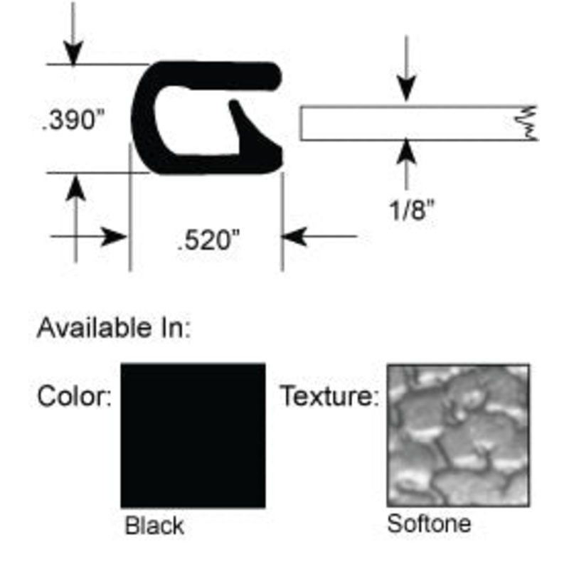 Cooper Standard Plastic Trim Black 100′ [75000708]