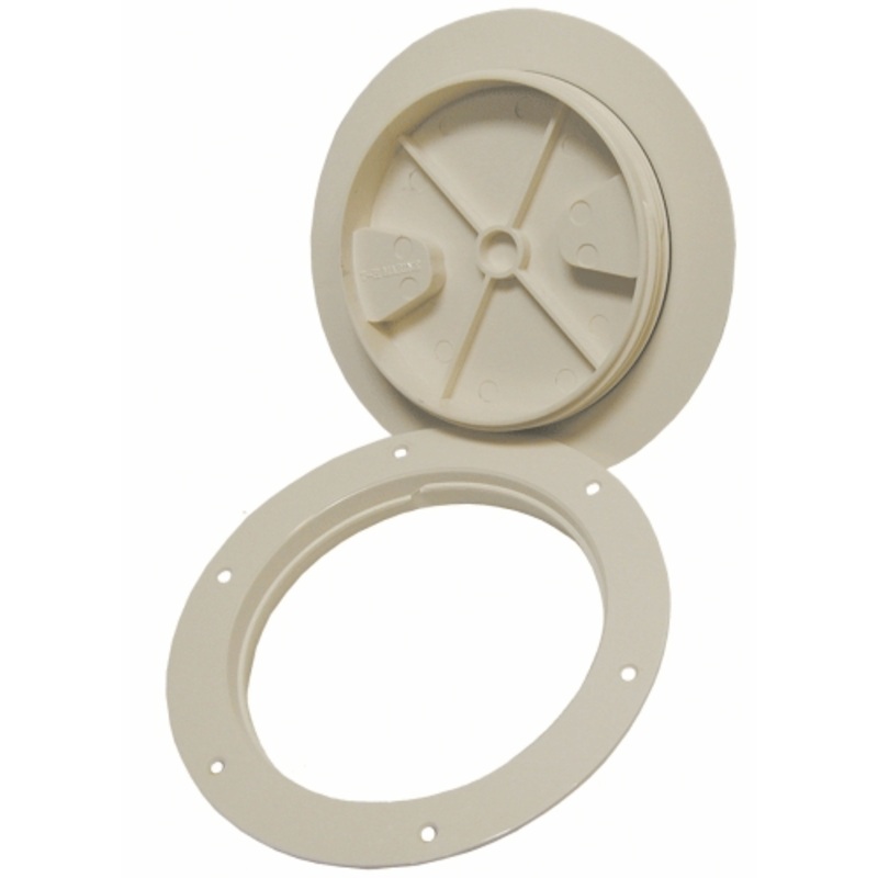 T-H Marine Deck Plate 4″ White Twist [DPS-4-2-DP]