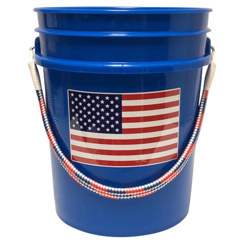 Top Shelf Marine Bucket Dk Blue Rwb W/Us Flag [02-BWB-PATRIOT]