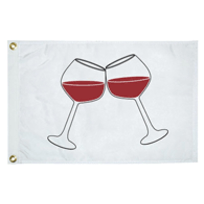 Taylor Made 12×18 Wine Glasses Flag [5118]