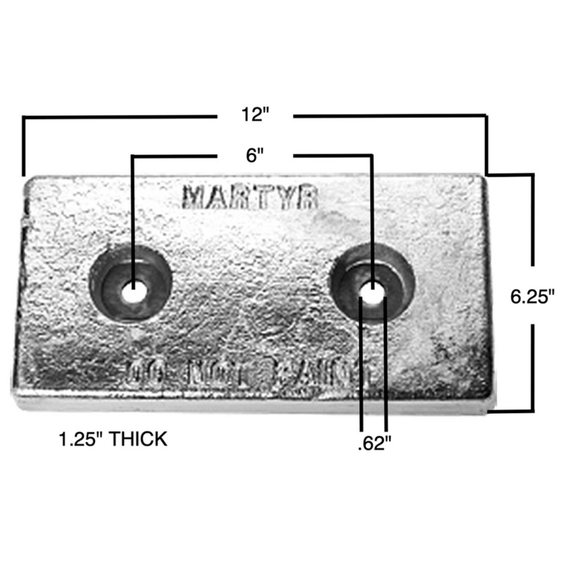 Martyr Hull Anode Bolt-On Comm. [CGZ01LTBSA]