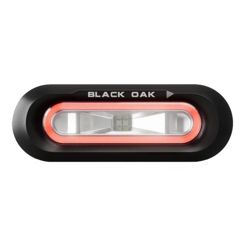 Black Oak Low Pro Flush – Black Housing – Red LED [LPS-FR]