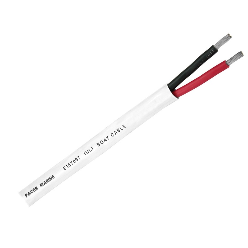 Pacer Duplex 2 Conductor Cable – 500′ – 16/2 AWG – Round Cable – Red, Black [WR16/2DC-500]