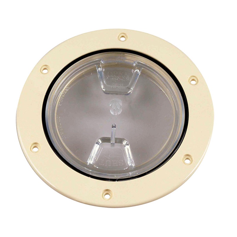 Beckson 4″ Clear Center Screw-Out Deck Plate – Beige [DP40-N-C]