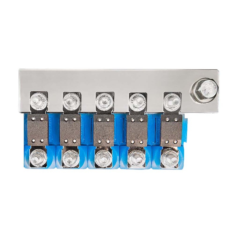 Victron Busbar to Connect 5 Mega Fuse Holders – Busbar Only Fuse Holders Sold Separately [CIP100400060]