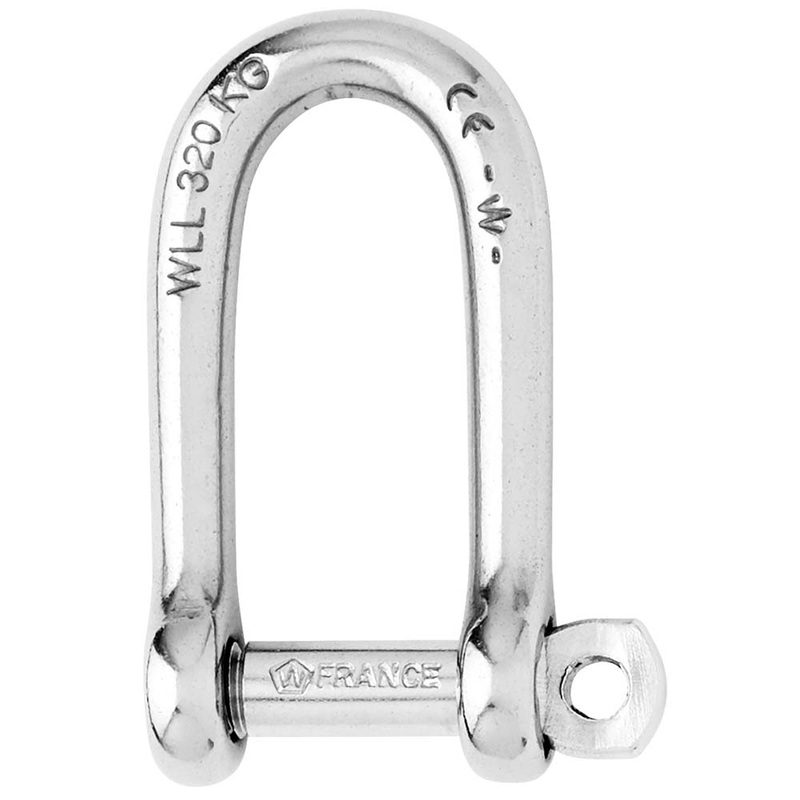 Wichard Self-Locking Long D Shackle – Diameter 6mm – 1/4″ [01213]