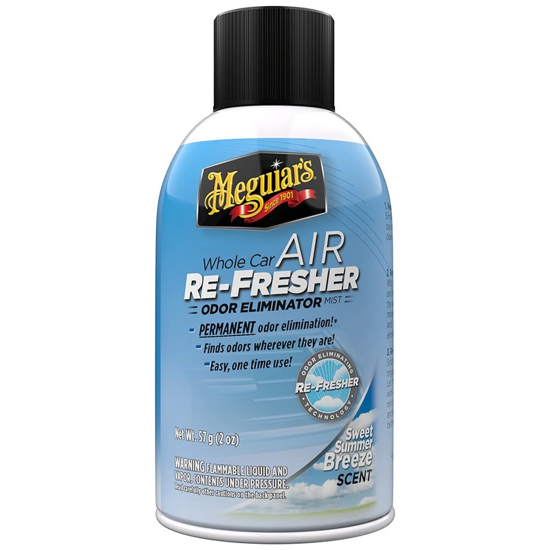 Meguiar’s Whole Car Air Refresher Odor Eliminator – Summer Breeze Scent [G16602]
